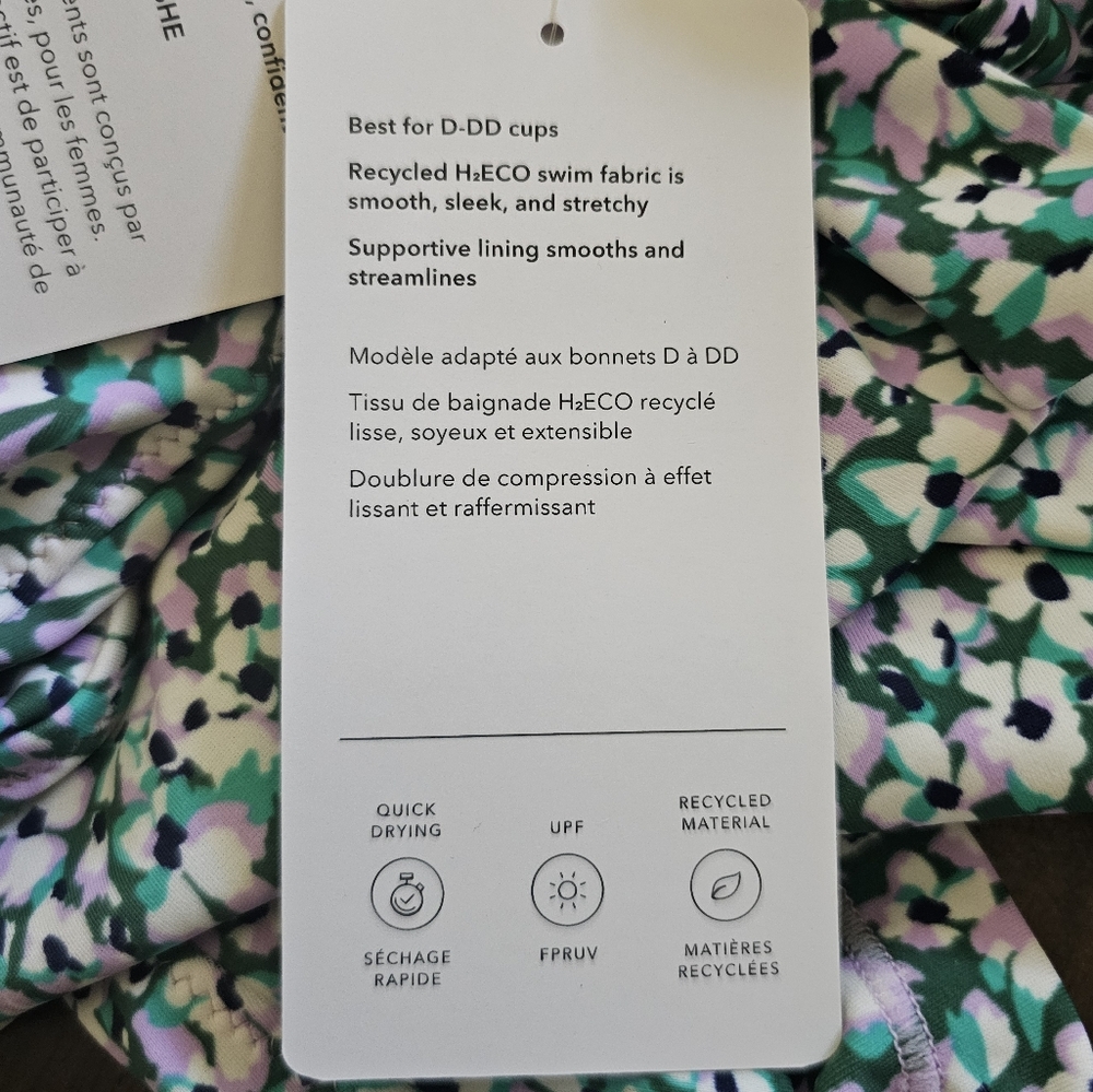 BOGO NWT Athleta Plunge Tankini Top D-DD - Picture 8 of 9